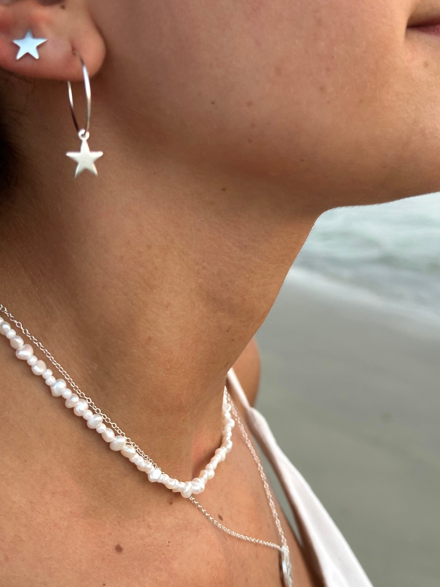 Silver Stud Star Earrings