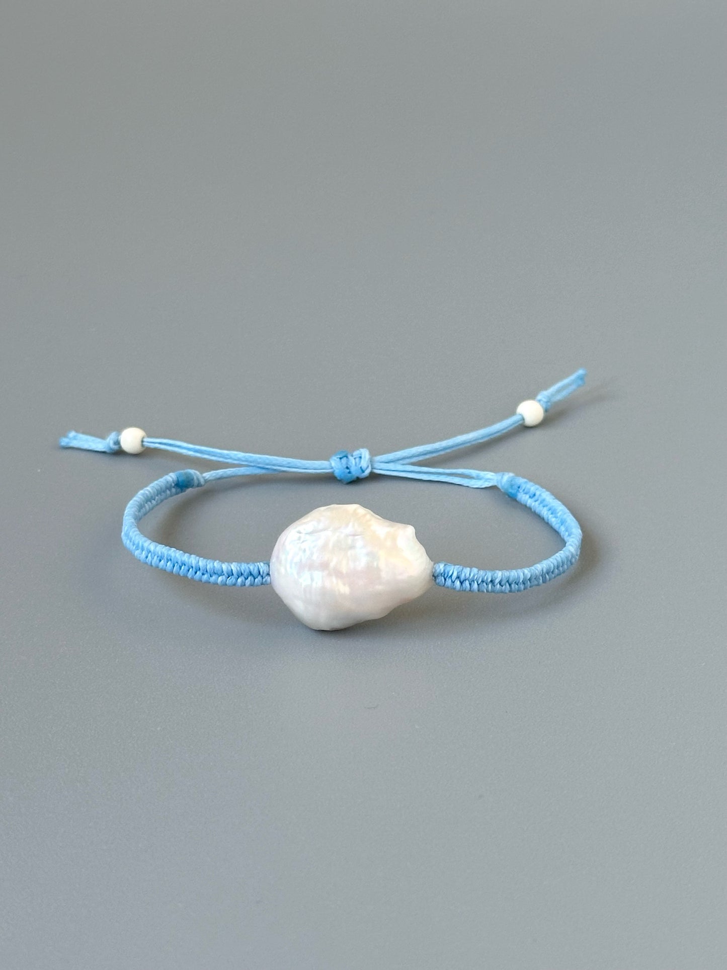 Natural Pearl Bracelet in Light Blue