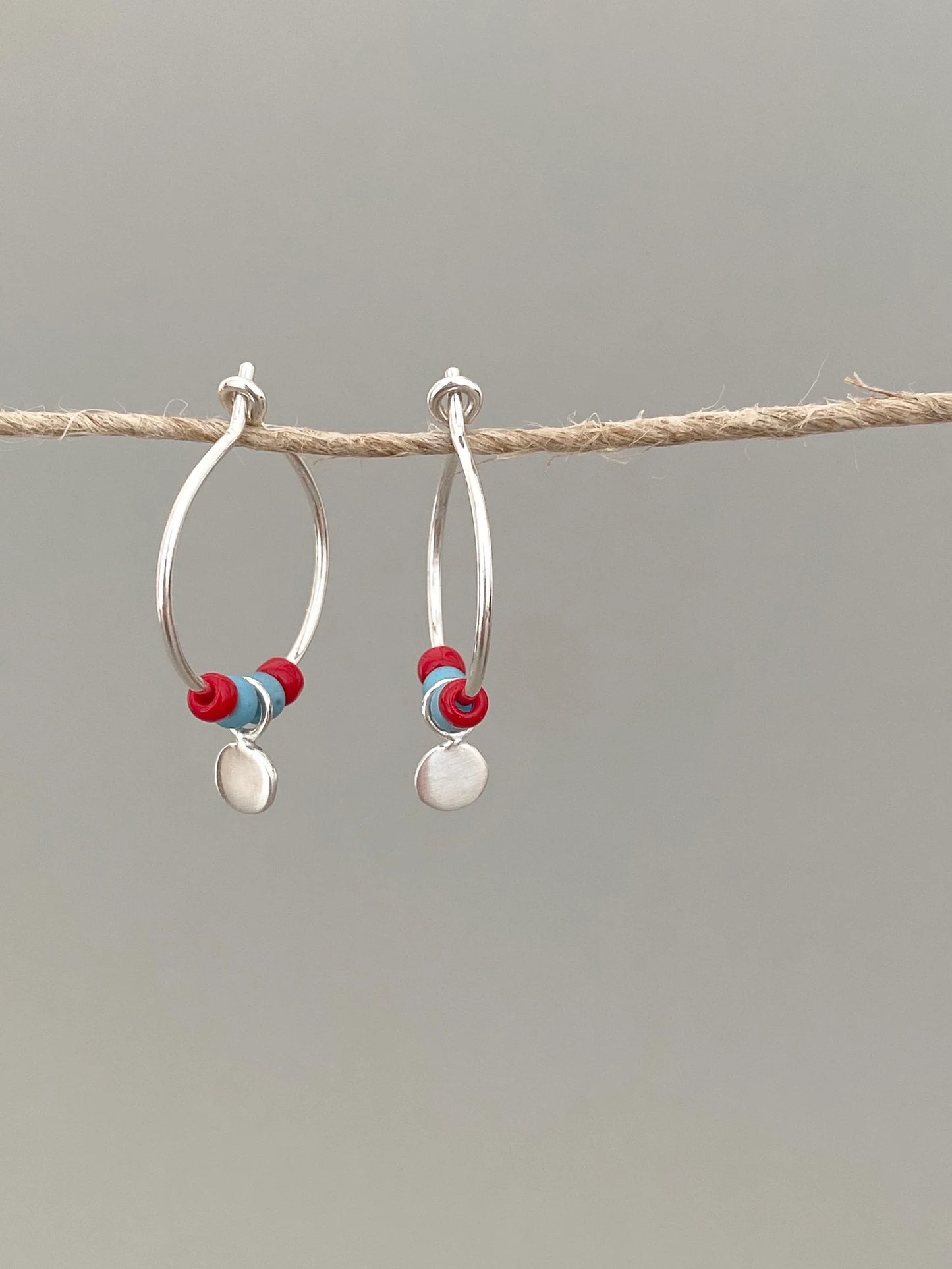 Small Silver Loop Earrings