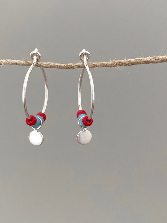 Small Silver Loop Earrings