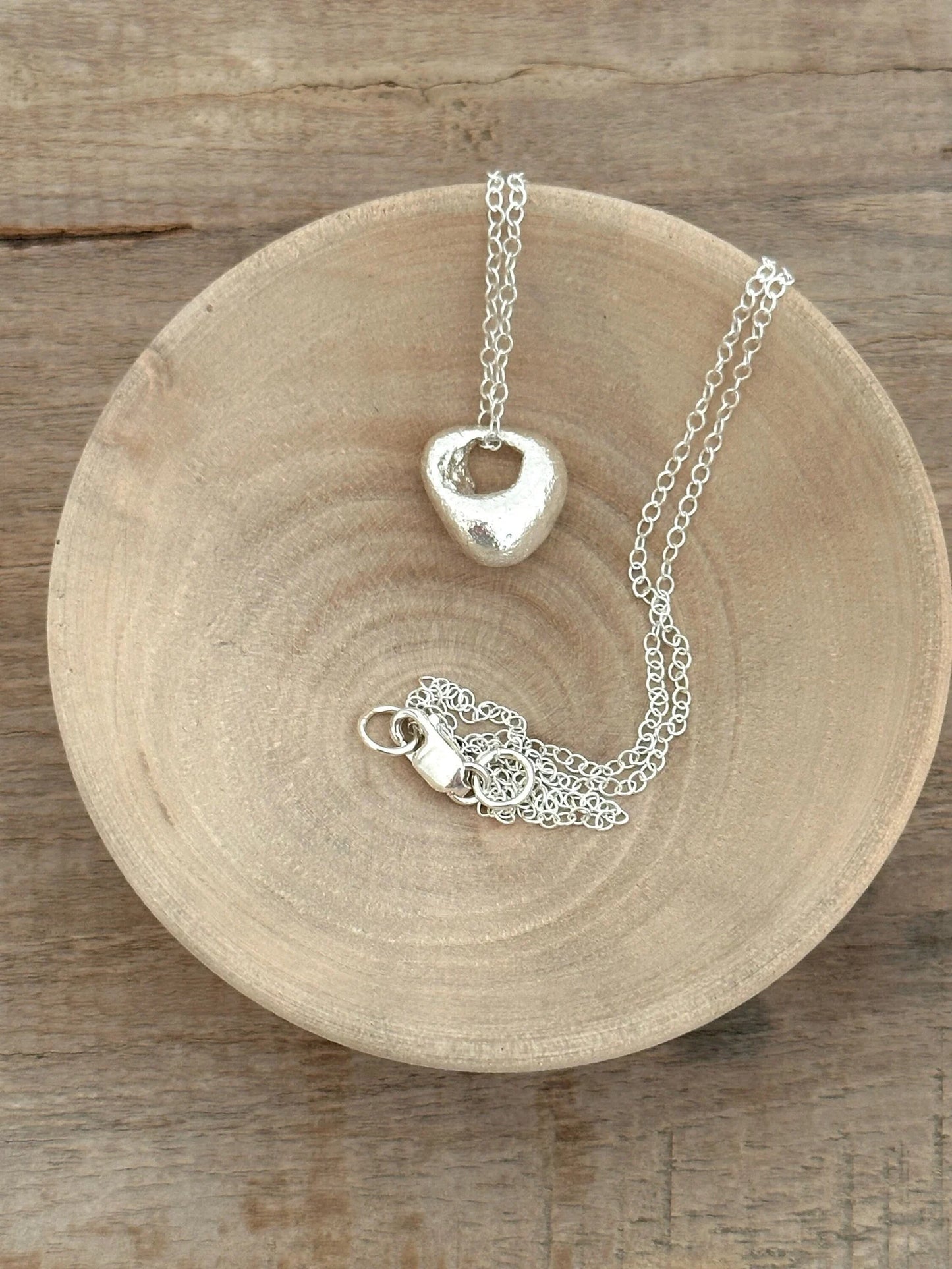 Silver Beach Stone Necklace