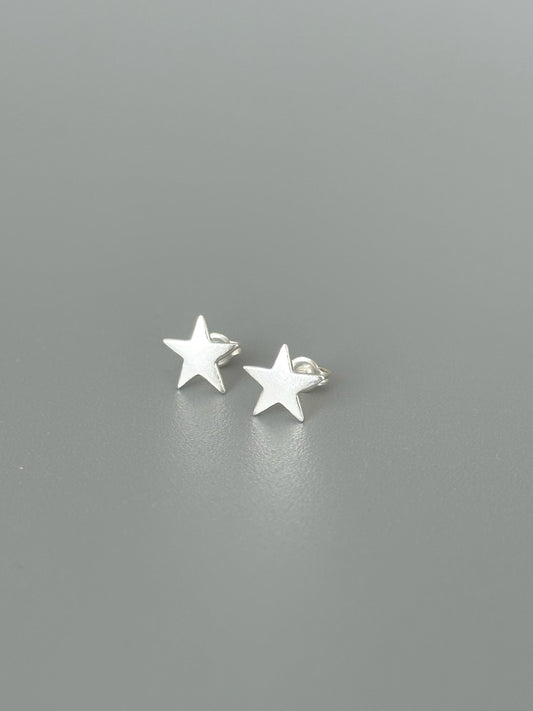 Silver Stud Star Earrings